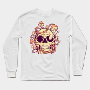 Mushrooms Skull Long Sleeve T-Shirt